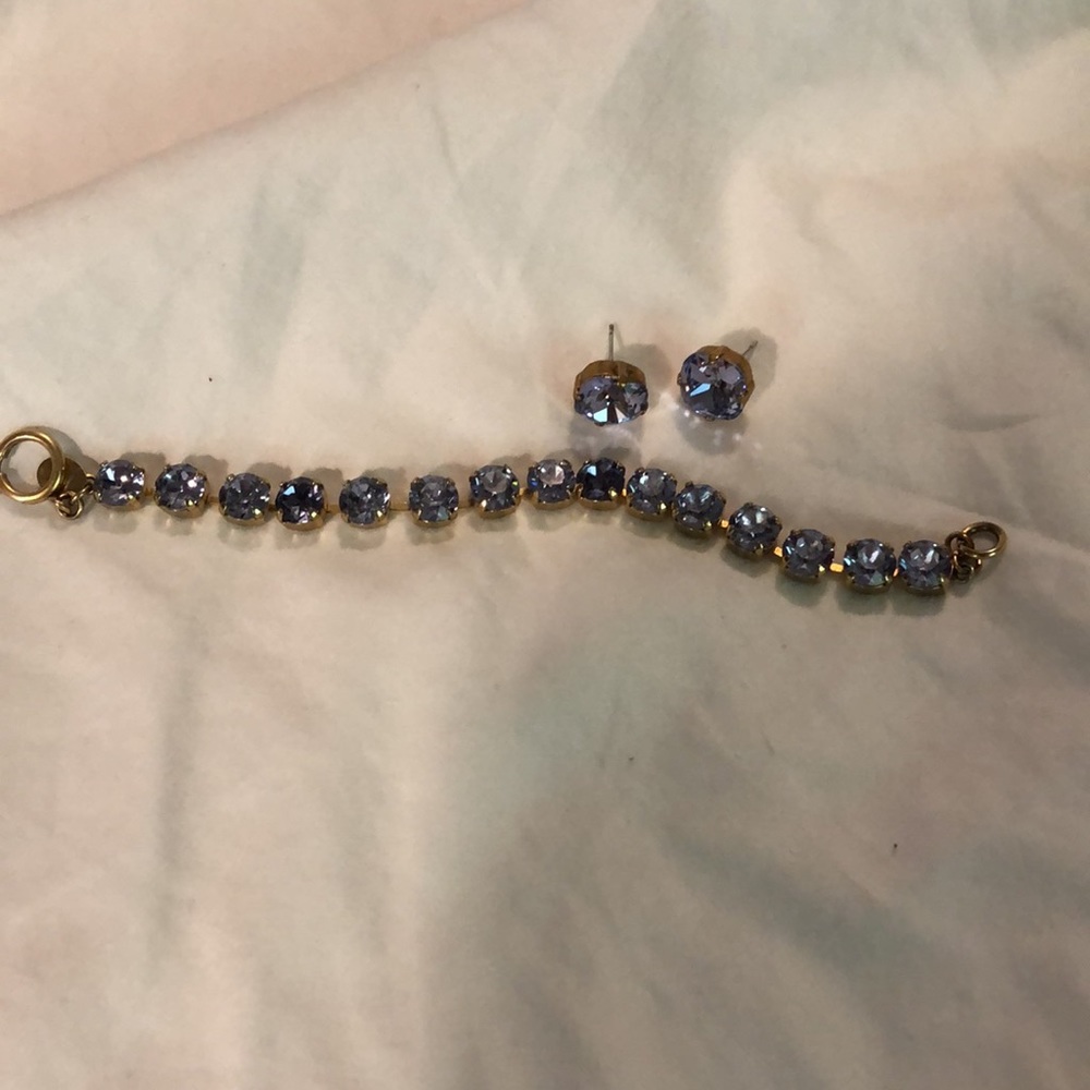Victoria Lynn - Bracelet & Earrings - Light Purple